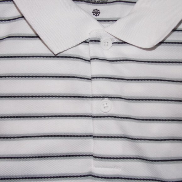 Nike Golf - Victory Striped Dri-FIT Golf Polo Shirt - White Size XXL - Picture 6 of 6